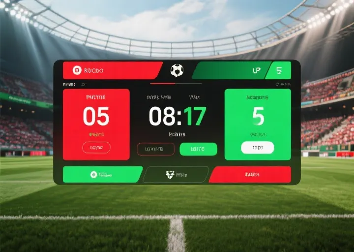 即時比分與積分榜示意圖